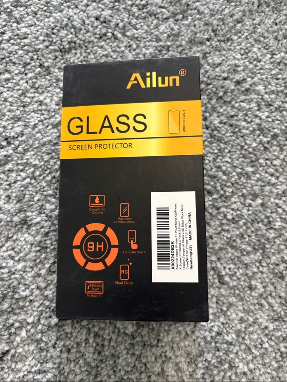 Tempered Glass Screen Protector for Apple iPhone 11 Pro, iPhone Xs, iPhone X